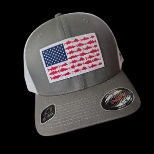 Columbia PFG Mesh™ Fish Flag Fitted Ball Cap Size Small/Medium